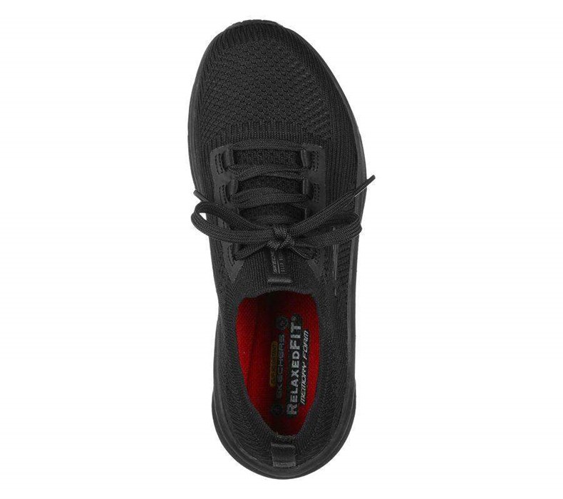 Dámské Bezpečnostní Boty Skechers Relaxed Fit: D'Lux Walker SR - Ozema Černé | YHGQIKE-73