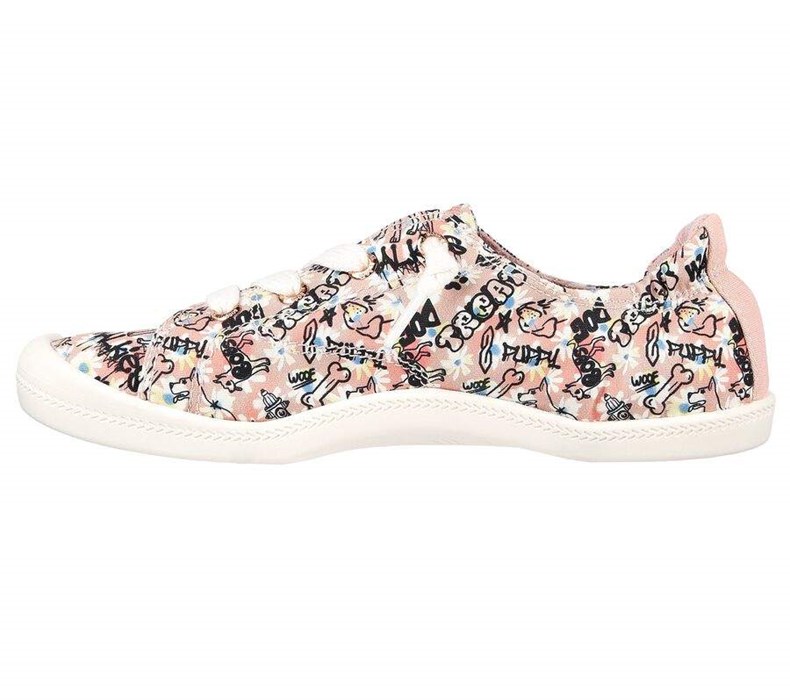 Dámské Boty Casual Skechers BOBS Beach Bingo - Treat Walkies Růžové | GMCVHPZ-43