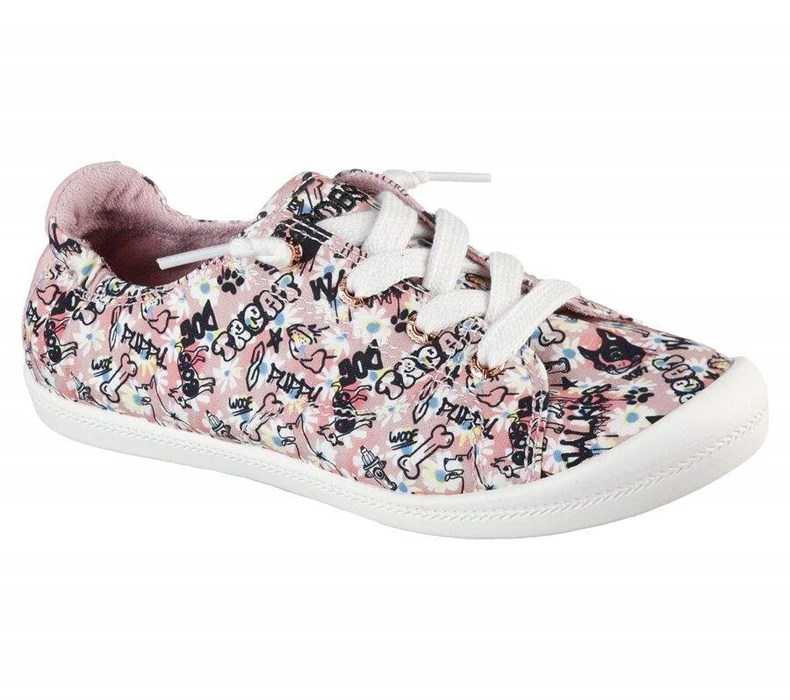 Dámské Boty Casual Skechers BOBS Beach Bingo - Treat Walkies Růžové | GMCVHPZ-43