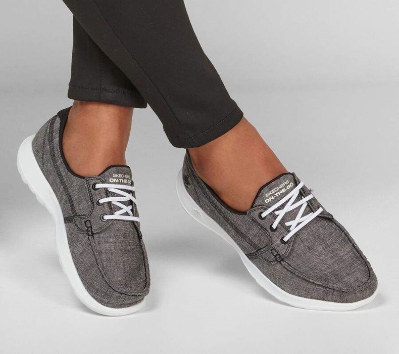 Dámské Boty Casual Skechers GOwalk Lite - Isla Černé Bílé | BYVPZXF-43