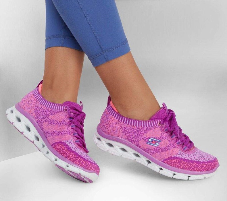 Dámské Boty Casual Skechers Glide-Step Flex - Cosmic Spirit Fialové | QCVTOFM-49