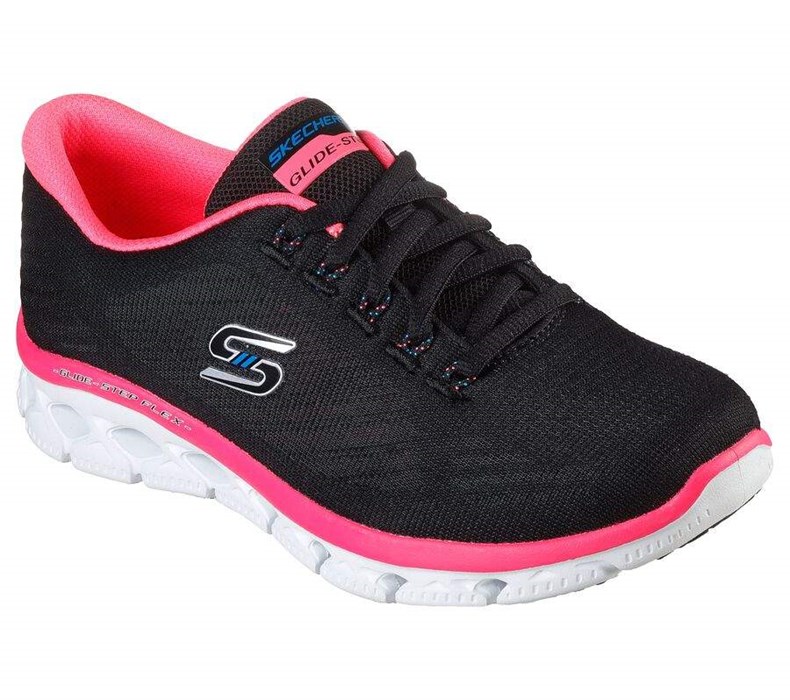 Dámské Boty Casual Skechers Glide-Step Flex - Sheer Virtue Černé Růžové | RJBNWDY-12