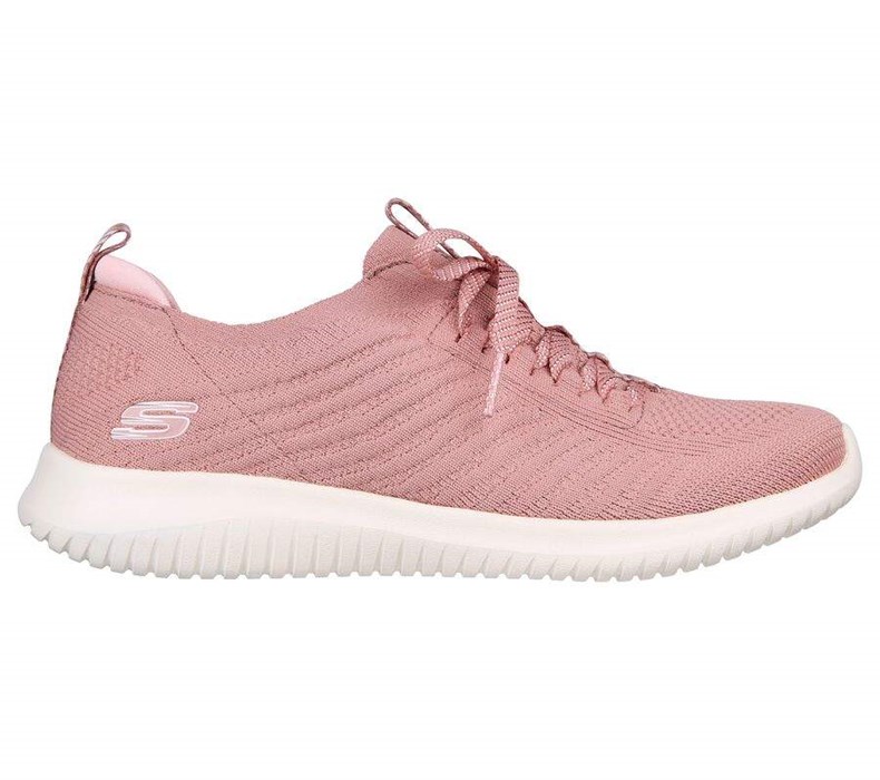 Dámské Boty Casual Skechers Ultra Flex - Joyful Path Tmavě Růžové | BINGKVZ-10