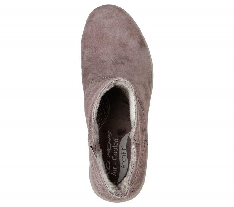 Dámské Boty Na Klínku Skechers Arch Fit Rise - Posh Hnědé | ITBLSPJ-05