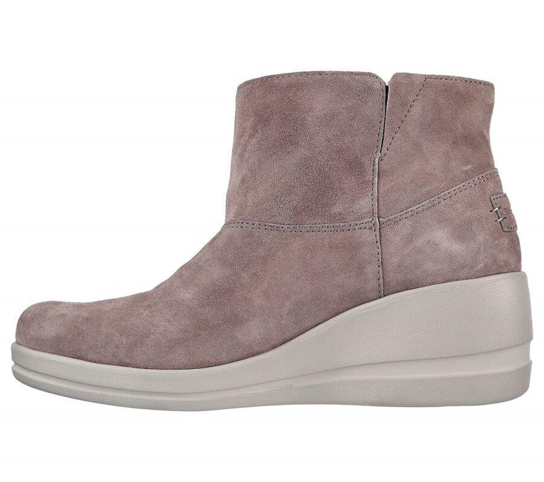 Dámské Boty Na Klínku Skechers Arch Fit Rise - Posh Hnědé | ITBLSPJ-05