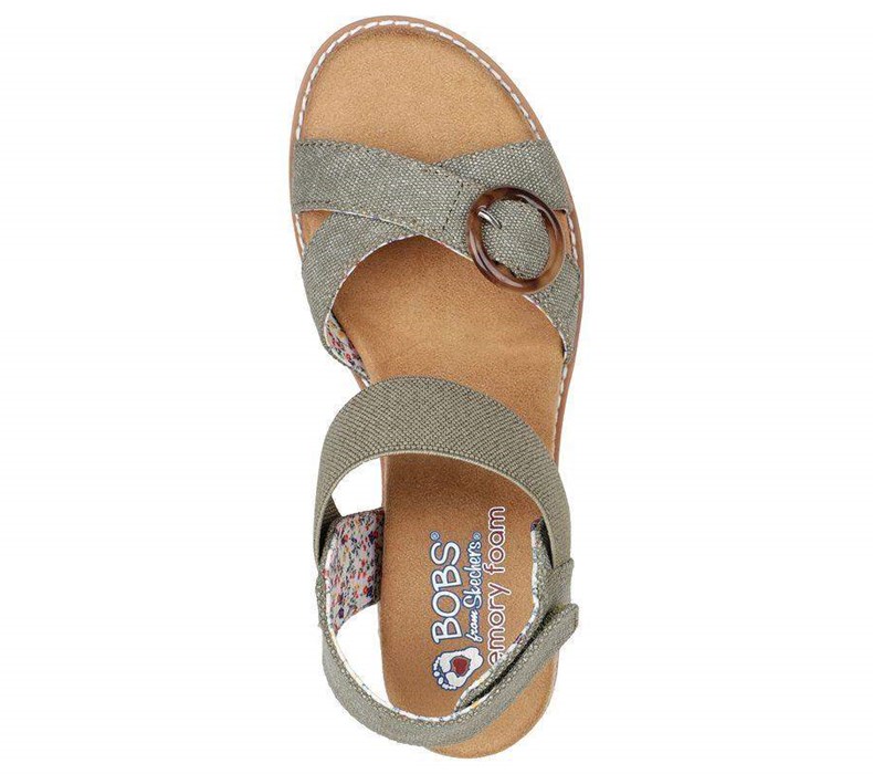 Dámské Boty Na Klínku Skechers BOBS Desert Kiss Hi - Splendid Wonder Olivy Zelené | PLCKVGF-24