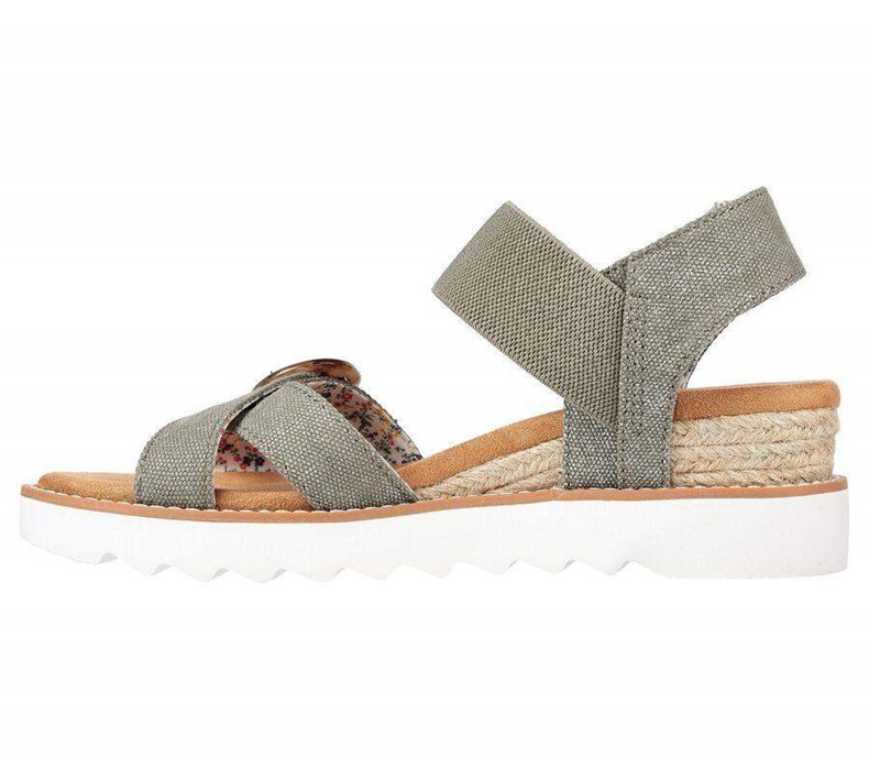 Dámské Boty Na Klínku Skechers BOBS Desert Kiss Hi - Splendid Wonder Olivy Zelené | PLCKVGF-24