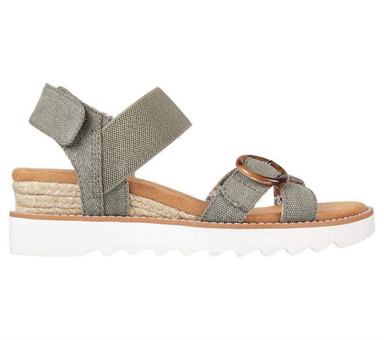 Dámské Boty Na Klínku Skechers BOBS Desert Kiss Hi - Splendid Wonder Olivy Zelené | PLCKVGF-24