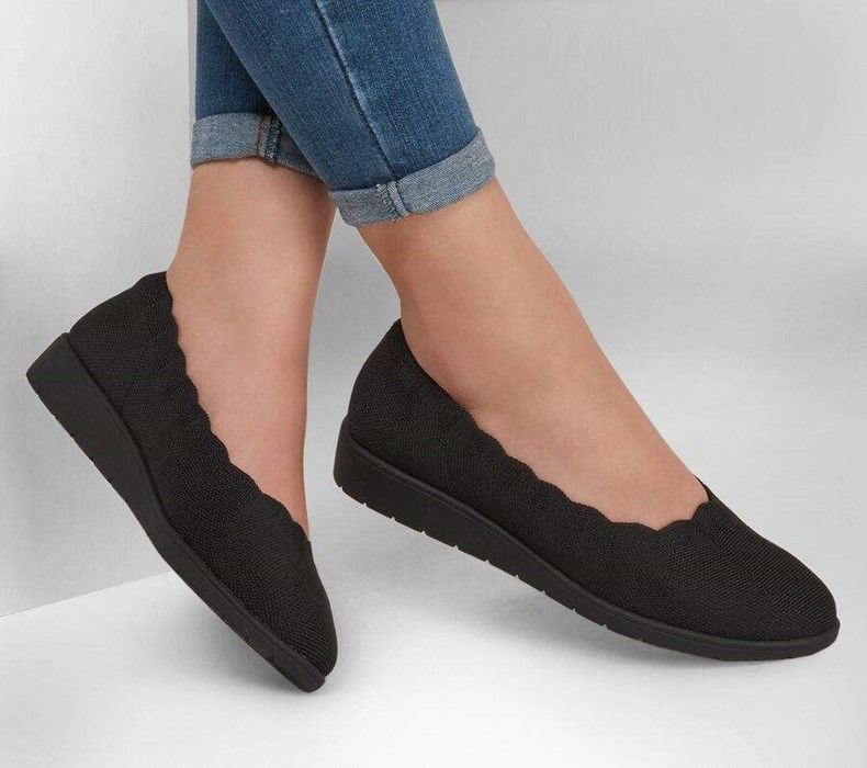 Dámské Boty Na Klínku Skechers Cleo Flex Klínku - Spellbind Černé | GSEUHYN-41