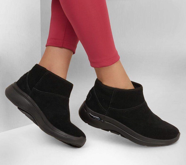 Dámské Boty Skechers GO WALK Arch Fit - Cute N Cozy Černé | RKBGMHU-91