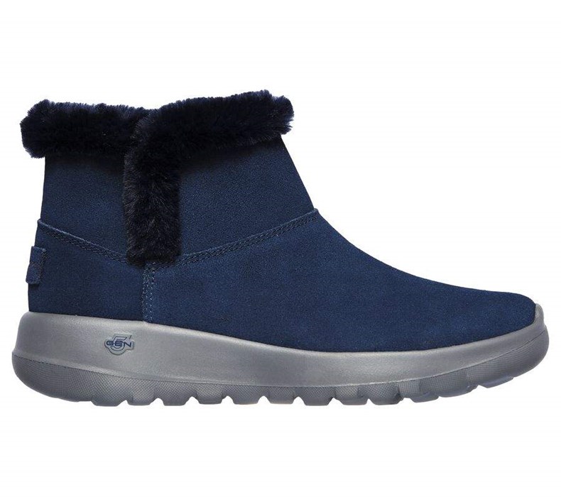 Dámské Boty Skechers On the GO Joy - Bundle Up Tmavě Blankyt Šedé | VEIZJBH-58