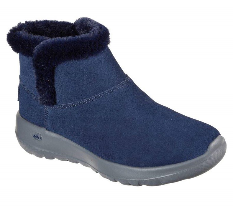 Dámské Boty Skechers On the GO Joy - Bundle Up Tmavě Blankyt Šedé | VEIZJBH-58