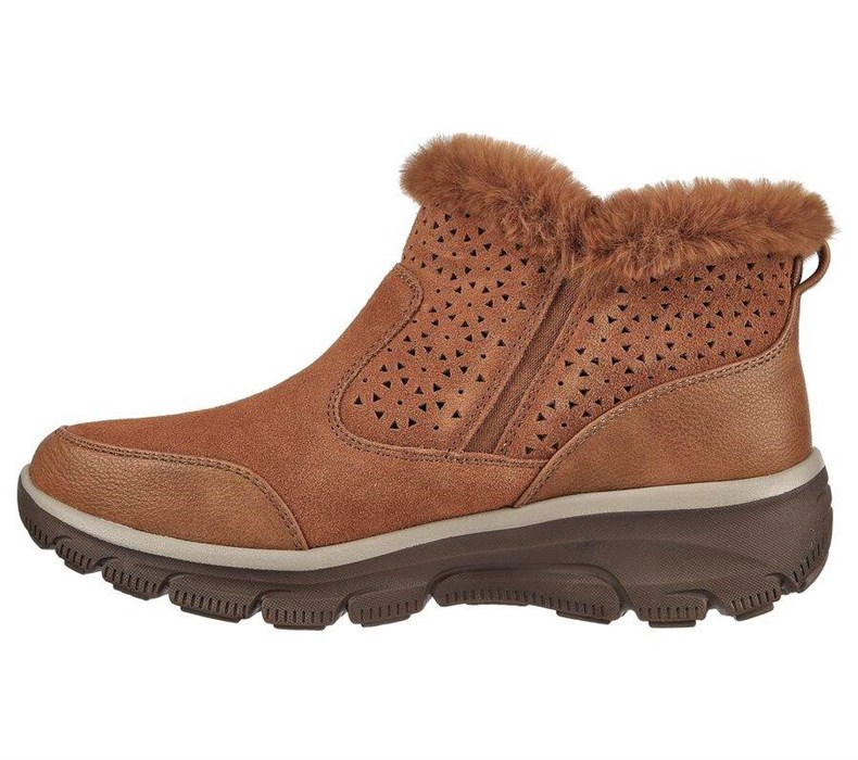 Dámské Boty Skechers Relaxed Fit: Easy Going - Perfect Snuggle Hnědé | CYMAKQB-59