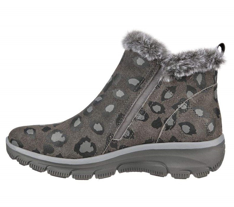 Dámské Boty Skechers Relaxed Fit: Easy Going - High Zip Leopard | LITFBGR-32