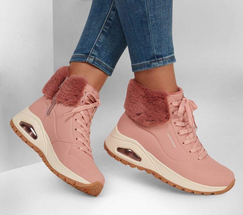 Dámské Boty Skechers Uno Rugged - Fall Air Růžové | LKWFVBO-83