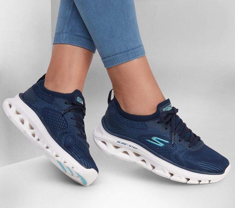 Dámské Běžecké Boty Skechers GO RUN Glide-Step Flex - Skylar Tmavě Blankyt | MEIWBHN-63