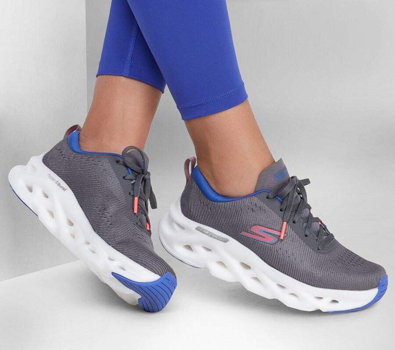 Dámské Běžecké Boty Skechers GOrun Swirl Tech Šedé | BFYXOHM-70