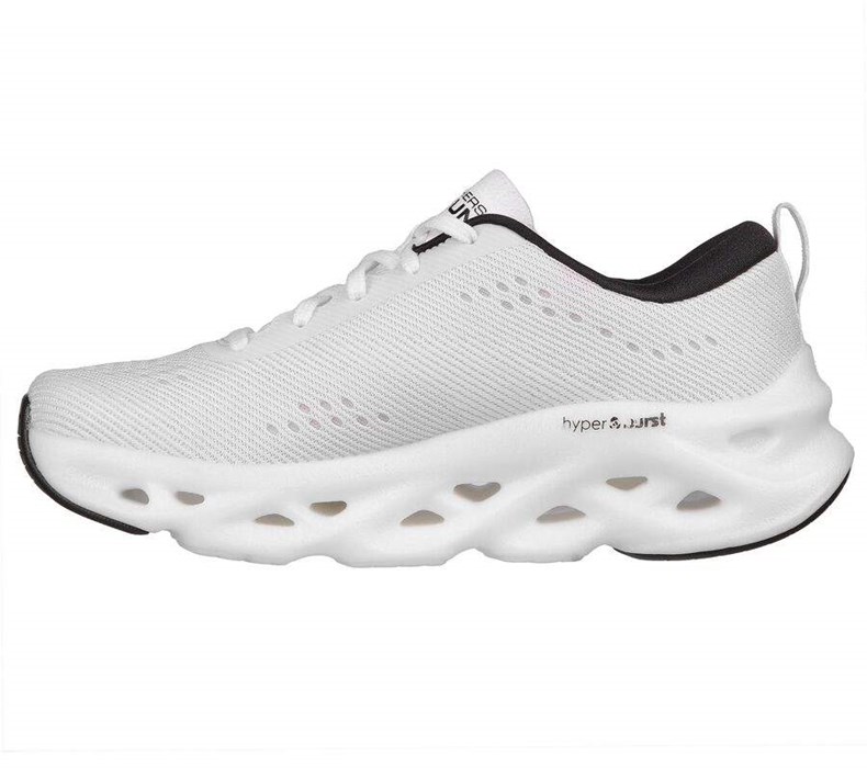 Dámské Běžecké Boty Skechers GOrun Swirl Tech Bílé Černé | CVHGDNB-51