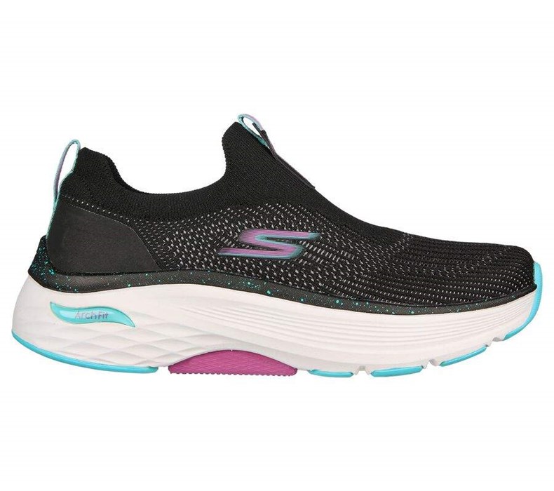 Dámské Běžecké Boty Skechers Max Cushioning Arch Fit - Myrona Černé Světle Tyrkysové | UHRQOLK-21