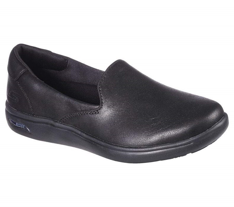 Dámské Flats Skechers Arch Fit Uplift - To The Beat Černé | HKFZTGR-31