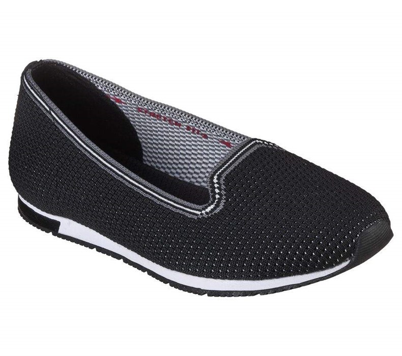 Dámské Flats Skechers Cleo Jogger - Quick-Wit Černé Bílé | NLEVTXM-64