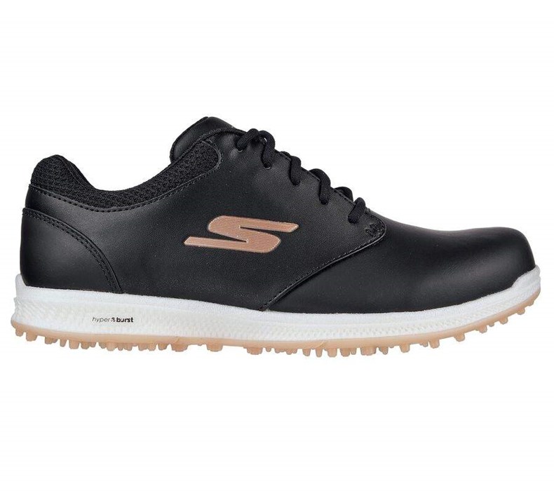 Dámské Golfové Boty Skechers GO GOLF Elite 4 Hyper Černé Růžové Zlaté | CFHTESV-92