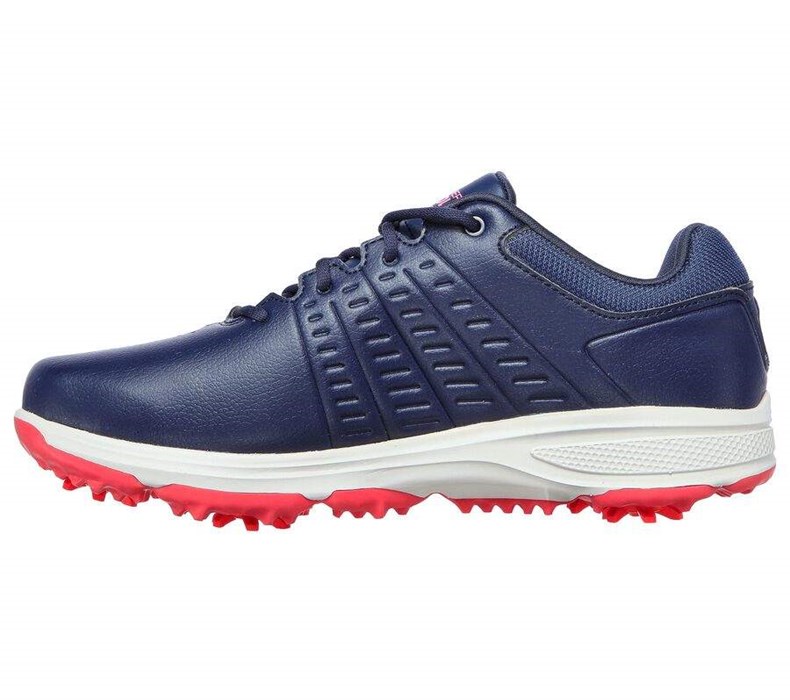 Dámské Golfové Boty Skechers GO GOLF Jasmine Tmavě Blankyt Růžové | PWBUVIR-70