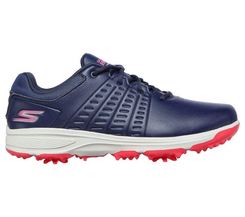 Dámské Golfové Boty Skechers GO GOLF Jasmine Tmavě Blankyt Růžové | PWBUVIR-70