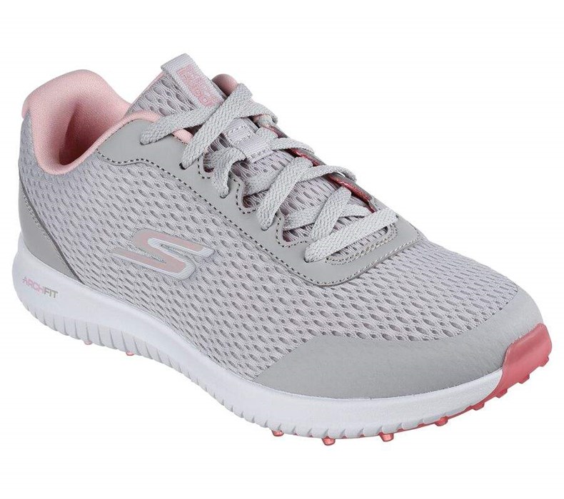 Dámské Golfové Boty Skechers GO GOLF Max Fairway 3 Šedé Růžové | BXQANOM-32