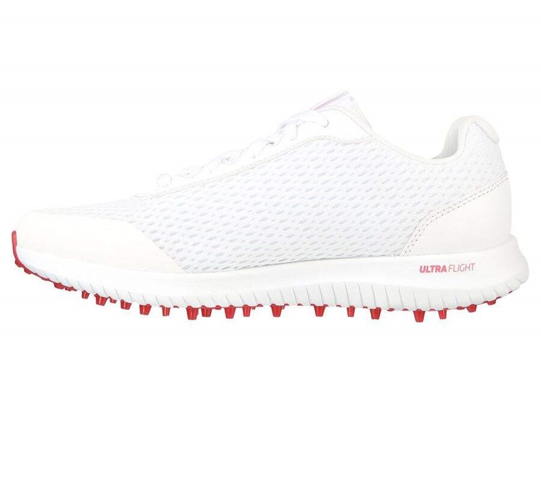 Dámské Golfové Boty Skechers GO GOLF Max Fairway 3 Bílé Růžové | QVMKROC-24