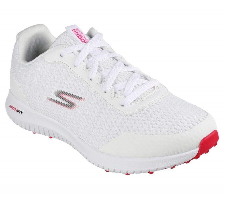 Dámské Golfové Boty Skechers GO GOLF Max Fairway 3 Bílé Růžové | QVMKROC-24