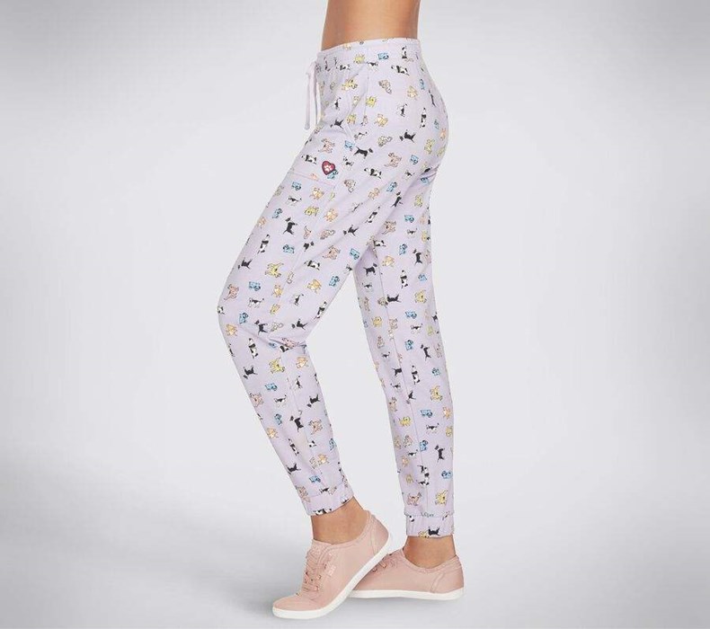 Dámské Kalhoty Jogger Skechers BOBS Spotted Dog Levandule | MZTINFS-07