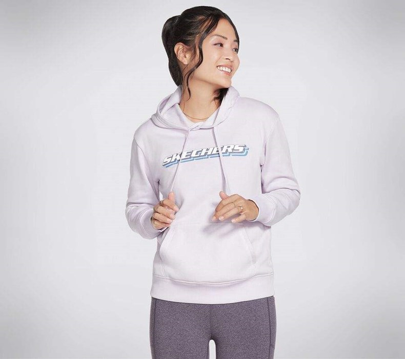 Dámské Mikiny S Kapucí Skechers Apparel Block Heritage Pullover Hoodie Fialové | ESIBAOW-26