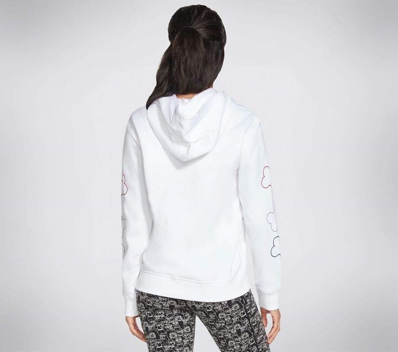 Dámské Mikiny S Kapucí Skechers BOBS Apparel Bone Hoodie Bílé | BGQXTFN-07