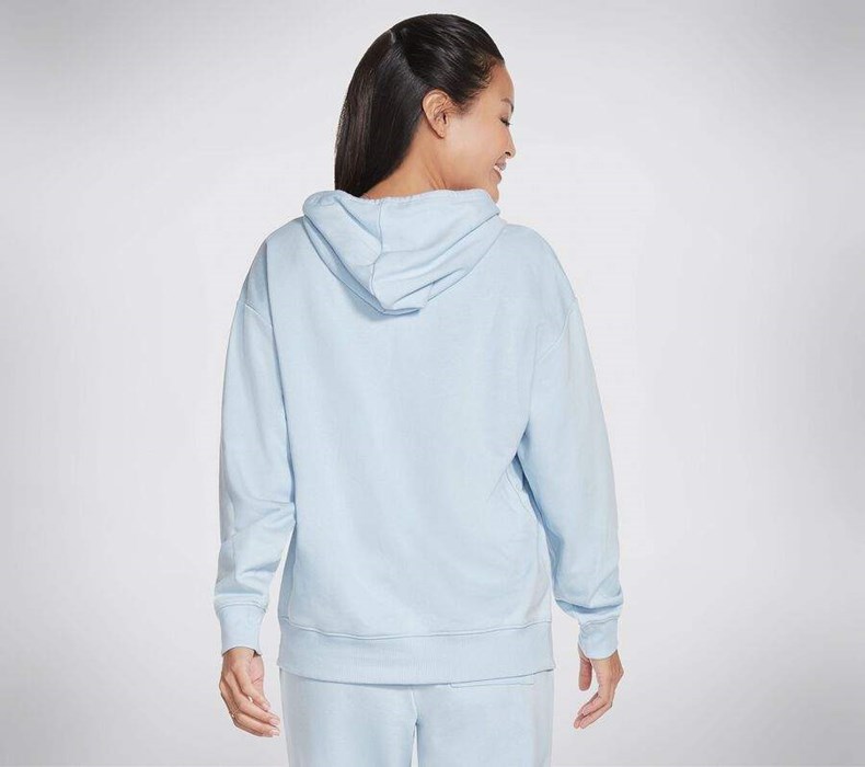 Dámské Mikiny S Kapucí Skechers BOBS Apparel Hipcat Pouch Pullover Hoodie Blankyt | KMTCRHG-15