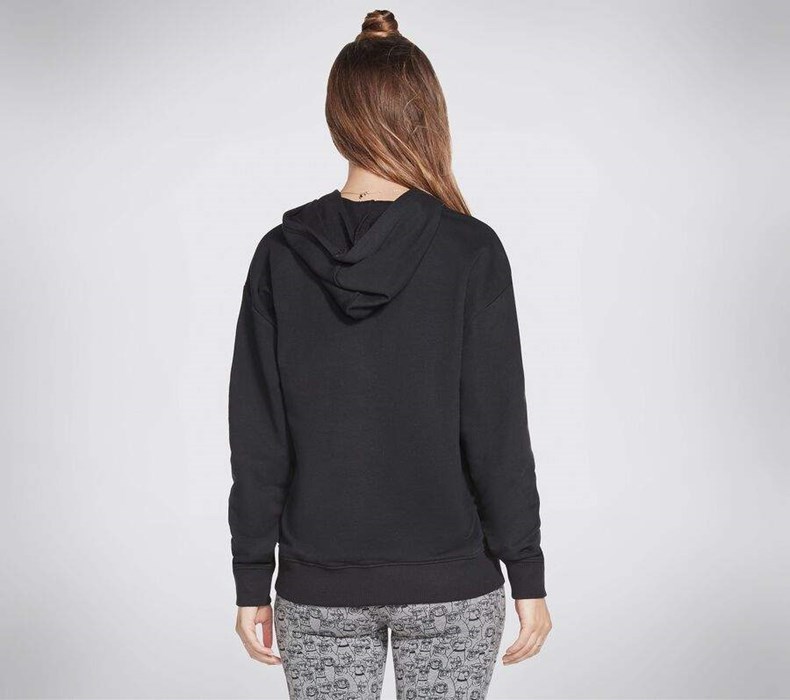 Dámské Mikiny S Kapucí Skechers BOBS Apparel Classy Lassie Pouch Pullover Hoodie Černé | TBDHIZV-23