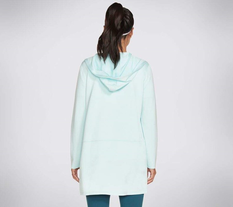 Dámské Mikiny S Kapucí Skechers SKECHLUXE Restful Hoodie Tyrkysové | KRUHISW-19