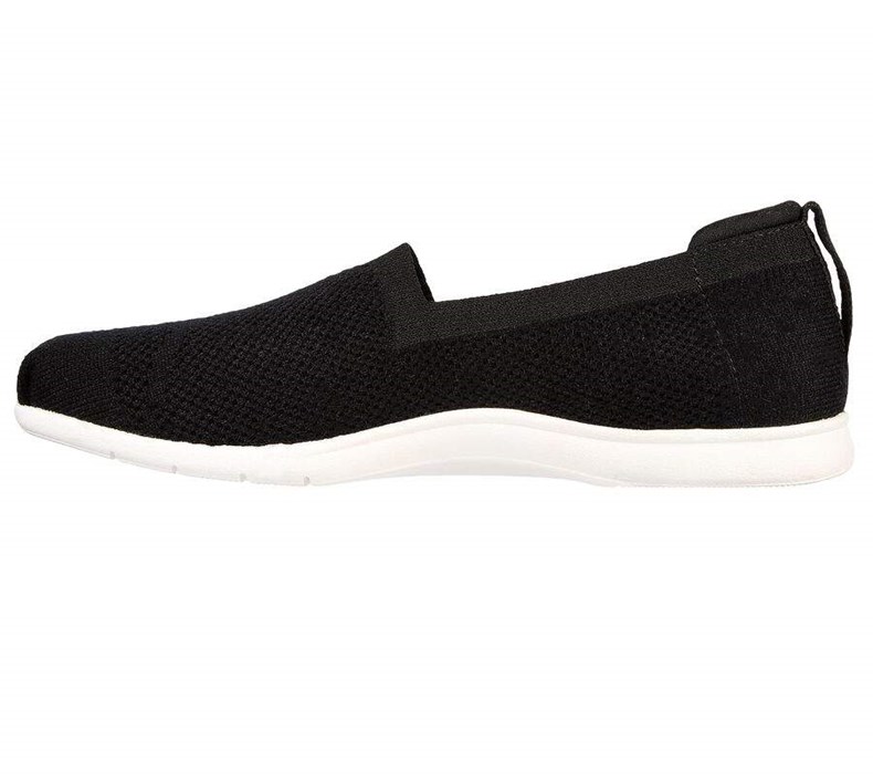 Dámské Mokasíny Skechers Arch Fit BOBS Plush Černé Bílé | CIFQXHP-07