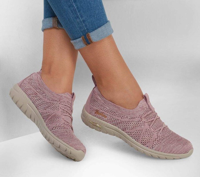 Dámské Mokasíny Skechers Arch Fit Flex - Sunkissed Skies Fialové | XORFNGY-24