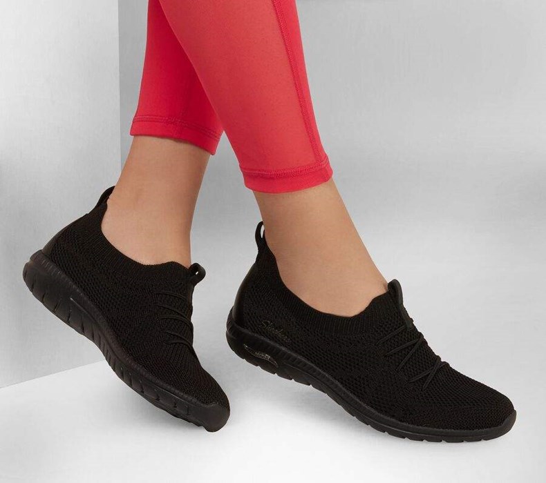 Dámské Mokasíny Skechers Arch Fit Flex Černé | QIMJUXL-73