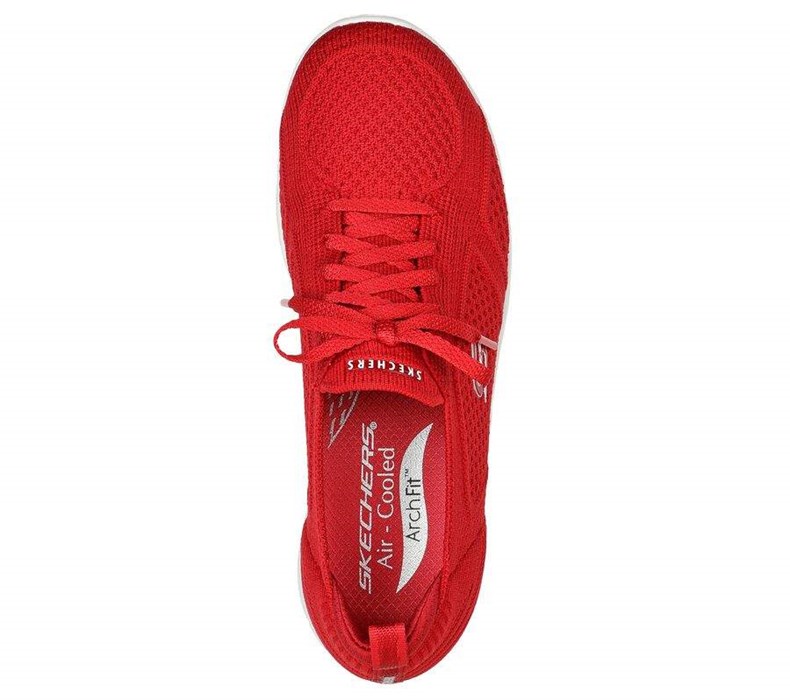 Dámské Mokasíny Skechers Arch Fit Refine - Ideal Muse Červené | MCBOTUP-61