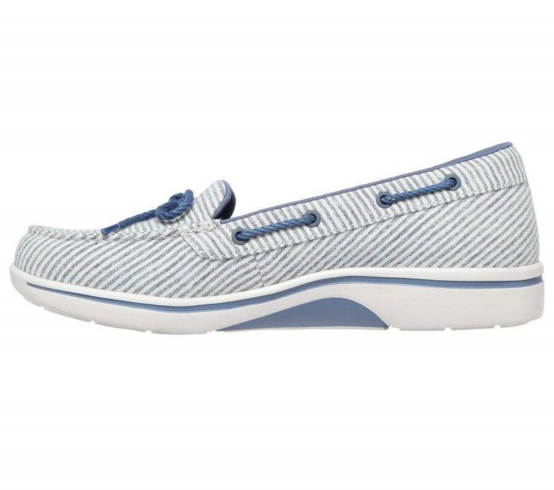 Dámské Mokasíny Skechers Arch Fit Uplift - Coastal Breeze Blankyt Bílé | EPOWMAK-01