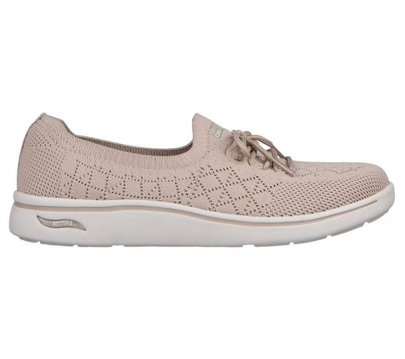 Dámské Mokasíny Skechers Arch Fit Uplift - Perfect Dreams Šedé Hnědé | PQYMVWT-41