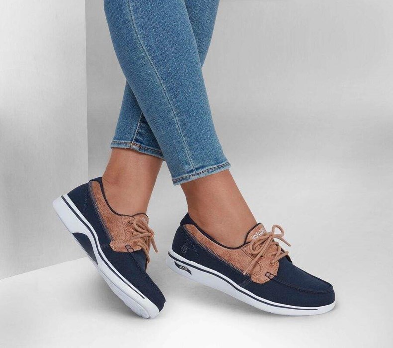 Dámské Mokasíny Skechers Arch Fit Uplift - Cruise'n By Tmavě Blankyt | WXKSVYZ-71