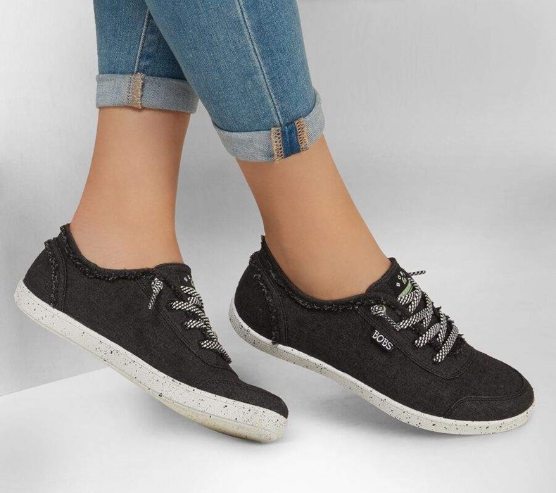 Dámské Mokasíny Skechers BOBS B Cute - Clean Life Černé | YLKDGMU-62