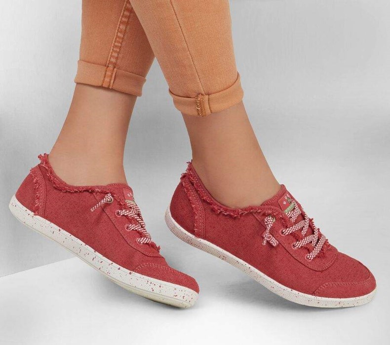 Dámské Mokasíny Skechers BOBS B Cute - Clean Life Červené | YQZXFPD-24