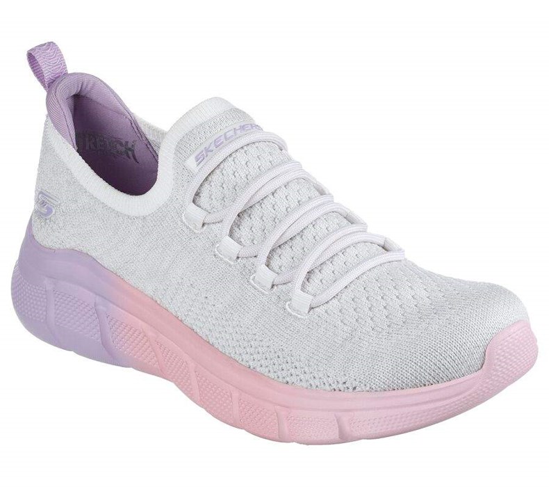 Dámské Mokasíny Skechers BOBS B Flex - Color Optics Bílé | EXZLYSG-16