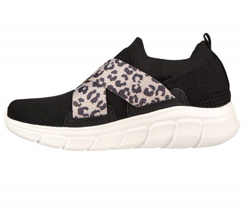 Dámské Mokasíny Skechers BOBS B Flex - Kitty Kickstart Černé | FTYCSAR-34