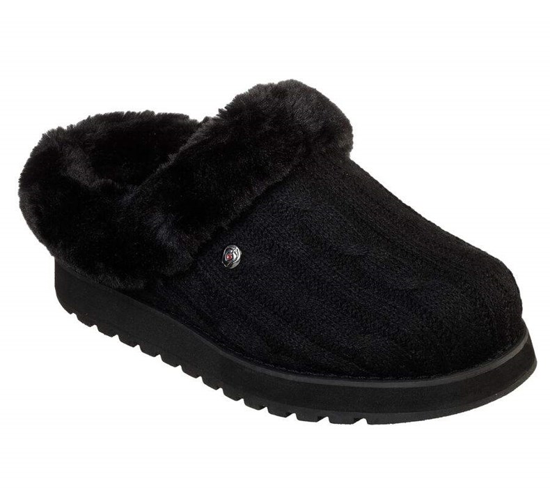 Dámské Mokasíny Skechers BOBS Keepsakes - Ice Angel Černé | BUDJEVS-89