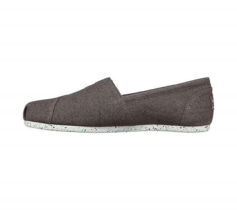 Dámské Mokasíny Skechers BOBS Plush - Nature's Kiss Šedé | EWXLHUM-17